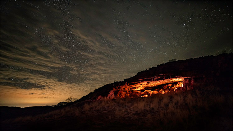 Moody night at the Cheela Cave by Zoe Morling 2020
